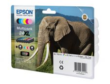 Epson 24XL Elephant - Pack de 6 - noir, cyan, magenta, jaune, cyan clair, magenta clair - cartouche d'encre originale