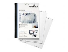 Durable - 240 Étiquettes adhésives pour badges textiles - blanc - 40 x 75 mm