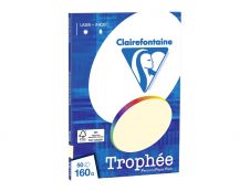Clairefontaine Trophée - Papier couleur - A4 (210 x 297 mm) - 160 g/m² - 50 feuilles - ivoire