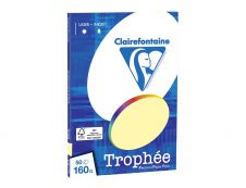Clairefontaine Trophée - Papier couleur - A4 (210 x 297 mm) - 160 g/m² - 50 feuilles - canari
