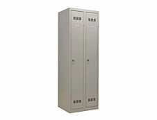 Vestiaire Industrie Propre - 2 portes - 180 x 60 x 50 cm - gris/gris