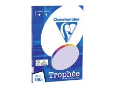 Clairefontaine Trophée - Papier couleur - A4 (210 x 297 mm) - 160 g/m² - 50 feuilles - lilas
