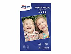 Avery - Papier Photo brillant - A4 - 230 g/m² - impression jet d'encre - 35 feuilles