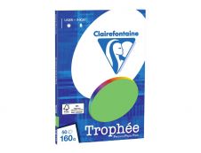 Clairefontaine Trophée - Papier couleur - A4 (210 x 297 mm) - 160 g/m² - 50 feuilles - vert menthe