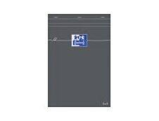 Oxford - Pack de 5 Blocs notes - A4 - 160 pages - petits carreaux - gris