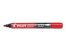 Pilot 100 - Marqueur permanent - pointe ogive - rouge