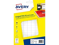 Avery - Etui A5 - 1792 Étiquettes multi-usages blanches - 12 x 18,3 mm - réf ETE112