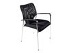 Chaise TOULA - accoudoirs intégrés - noir