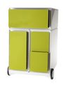 Caisson de bureau mobile EASYBOX - 4 tiroirs mixtes - Vert