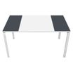 Bureau droit EASYDESK - L140 x P80 cm  - Blanc/anthracite