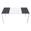 Bureau droit EASYDESK - L160 x P80 cm  - Blanc/anthracite