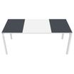 Bureau droit EASYDESK - L180 x P80 cm  - Blanc/anthracite