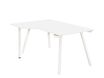 Bureau compact à gauche SUNDAY - 160 cm - Pieds trapèze - Blanc