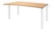 Bureau Vague EXPRIM - L160 cm - Retour gauche - Plateau imitation Hêtre - Pieds blanc