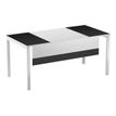 3660141251500-Voile de fond pour bureau EASYDESK L160cm - Blanc/noir-Angle gauche-0