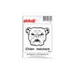 Pickup - Pictogramme - Chien méchant - 100 x 100 mm