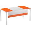 Voile de fond pour bureau EASYDESK L160cm - Blanc/orange
