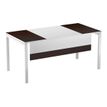 Voile de fond pour bureau EASYDESK L180cm - Blanc/wengé