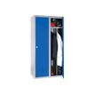 0000012200702-Vestiaire Industrie Salissante monobloc - 2 portes - H180 x L80 x P50 cm - gris/bleu-P_1220070_1-0