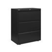 3700339844388-Crédence métallique monobloc -  3 tiroirs - H102 x L80 x P48 cm - noir-P_122803_1-0