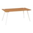3483600495303-Bureau - SUNDAY - noyer - L 140 cm - pieds trapèze-Angle gauche-0