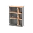 Rangement haut JAZZ+ - L80 x H112 x P39 - 2 portes vitrées - Hêtre