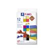 4007817053331-FIMO Leather Effect 8013 C - Ensemble de pâte à modeler - 12 pièces - 300 g - noir, olive, ivoire, indigo, gris perle, fuchsia, rouille, myrtille, ocr-P_300054535_2-0