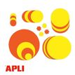 3270240319256-Apli Agipa - 25 disques fluos - diamètre 19 cm - jaune/orange--0
