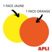 3270240319256-Apli Agipa - 25 disques fluos - diamètre 19 cm - jaune/orange--2