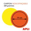 3270240319256-Apli Agipa - 25 disques fluos - diamètre 19 cm - jaune/orange--1