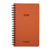 Agenda à spirale Interplan Calvi - 1 semaine sur 2 pages - 9 x 16 cm - marron - Brepols
