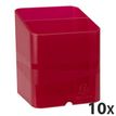 Exacompta Pen Cube - 10 Pots à crayons - framboise translucide