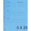 Exacompta Super 210 - 5 Paquets de 25 Chemises de plaidoirie "pour/contre" - turquoise