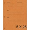 Exacompta Super 210 - 5 Paquets de 25 Chemises de plaidoirie "pour/contre" - orange