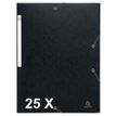 Exacompta Scotten - 25 Chemises à 3 rabats - A4 - noir