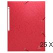 Exacompta Scotten - 25 Chemises à 3 rabats - A4 - rouge