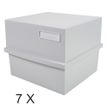 9002493042124-Exacompta - 6 Boîtes à fiches avec 1 intercalaire - A5 - pour 600 cartes - gris lumière-P_400011615_1-0
