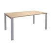 Bureau simple IRIS - L120 cm - Pieds aluminium - plateau imitation Chêne clair