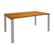 Bureau simple IRIS - L120 cm - Plan de départ - Pieds aluminium - plateau imitation Merisier