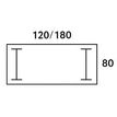 0404000121022-Bureau simple IRIS - L180 cm - Plan de départ - Pieds blanc - plateau imitation Merisier-P_400012102_3-2