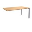 0404000121138-Bureau simple IRIS - L120 cm - Plan suivant - Pieds aluminium - plateau imitation Hêtre-P_400012113_1-0