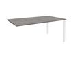 0404000121282-Bureau simple IRIS - L140 cm - Plan suivant - Pieds blanc - plateau imitation Chêne gris-P_400012128_1-0