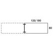 0404000121305-Bureau simple IRIS - L140 cm - Plan suivant - Pieds blanc - plateau imitation Erable-P_400012130_2-1
