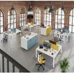 0404000121596-Bureau Bench IRIS - L120 cm - Plan de départ - Pieds aluminium - plateau Blanc perle-P_400012159_7-2