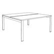 0404000121596-Bureau Bench IRIS - L120 cm - Plan de départ - Pieds aluminium - plateau Blanc perle-P_400012159_8-4