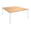 0404000121602-Bureau Bench IRIS - L120 cm - Plan de départ - Pieds blanc - plateau imitation Hêtre-P_400012160_1-0