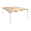 0404000121923-Bureau Bench IRIS - L180 cm - Plan de départ - Pieds blanc - plateau imitation Chêne cla-P_400012192_1-0