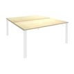 Bureau Bench IRIS - L180 cm - Plan de départ - Pieds blanc - plateau imitation Erable