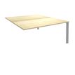 Bureau Bench IRIS - L160 cm - Plan suivant - Pieds aluminium - plateau imitation Erable