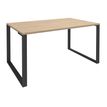 0404000122524-Bureau droit LOFTER - L80 cm - Plateau imitation chêne clair - pied Carbone-P_400012252_1-0